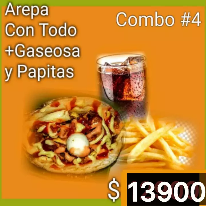 Combo #4 full  Arepa con Todo