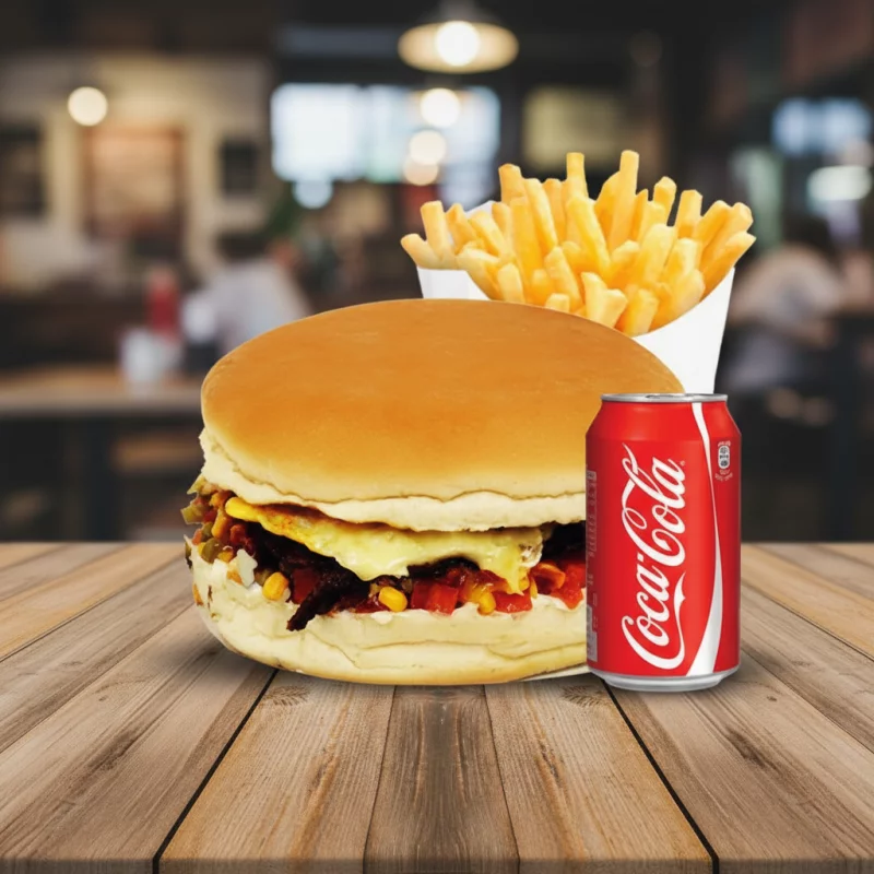 Dr. BACON C/CHEDDAR E HAMBURGUER