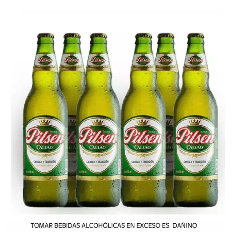 6 und Pilsen 630ml Botella Retornabl