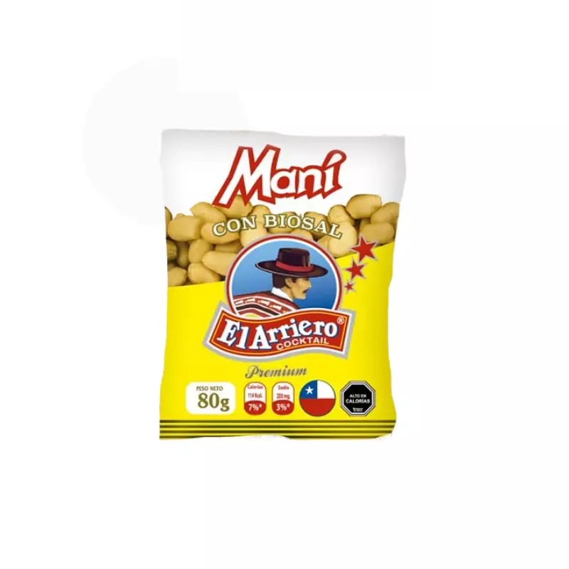 Mani Salado Plateado El Arriero 80 G