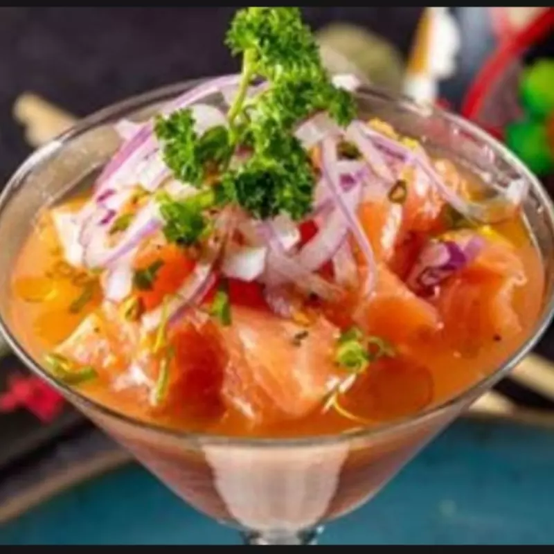 Ceviche de salmão (350 gramas)