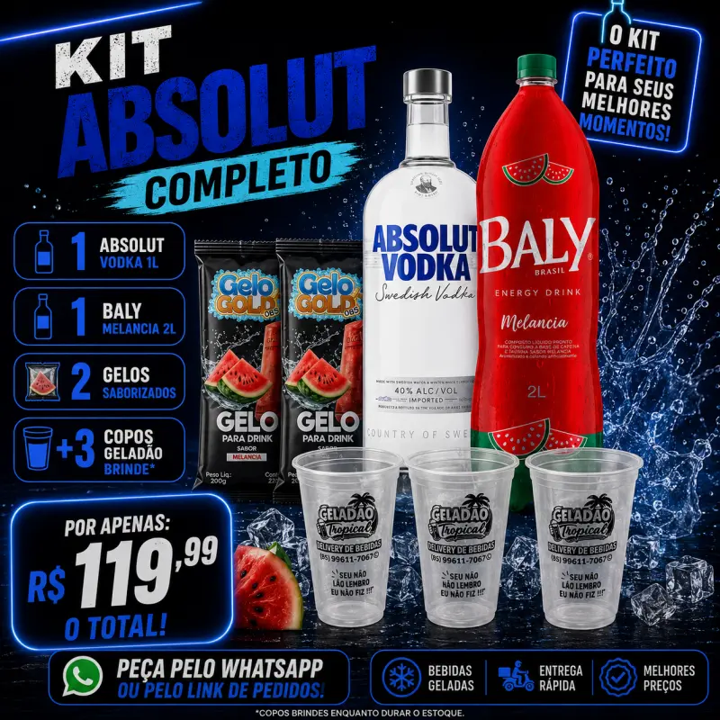 Combo Absolut + Baly2L + Gelo