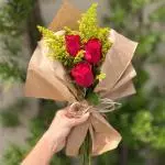 Mine 3 rosas Leque