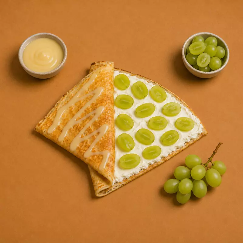 Crepa uvas con crema