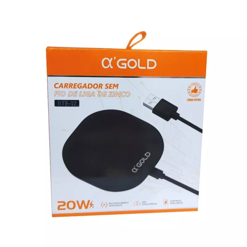 CARREGADOR INDUÇÃO 20W GOLD BTE-12