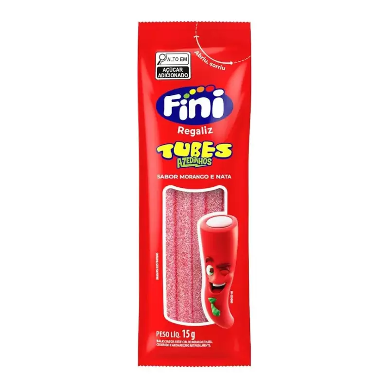 Fini Regaliz Tubes Morango 15g