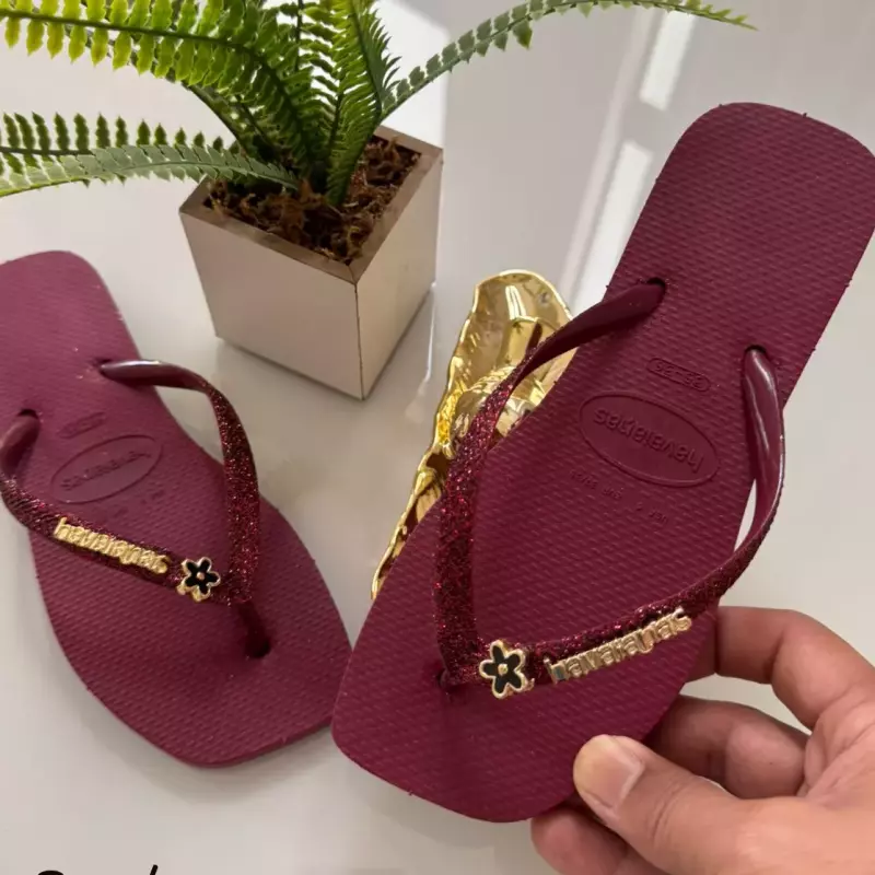 Fem gliter ping flor bordo