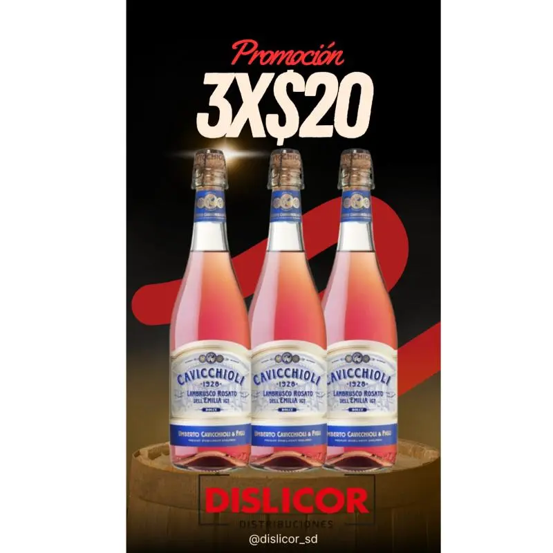 3X $12 ESPUMOSO CAVICCHIOLY 750 ML