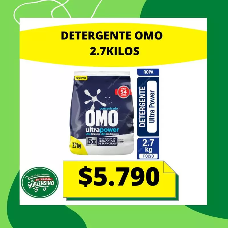 Detergente Omo ultrapower 2.7kilos
