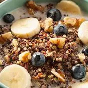 Avena con plátano y frutos secos