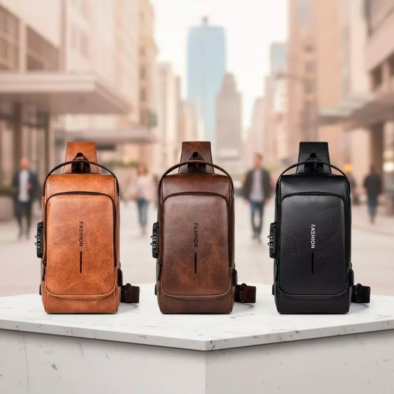 BOLSO MANOS LIBRE DE CUERO 3 CIE V