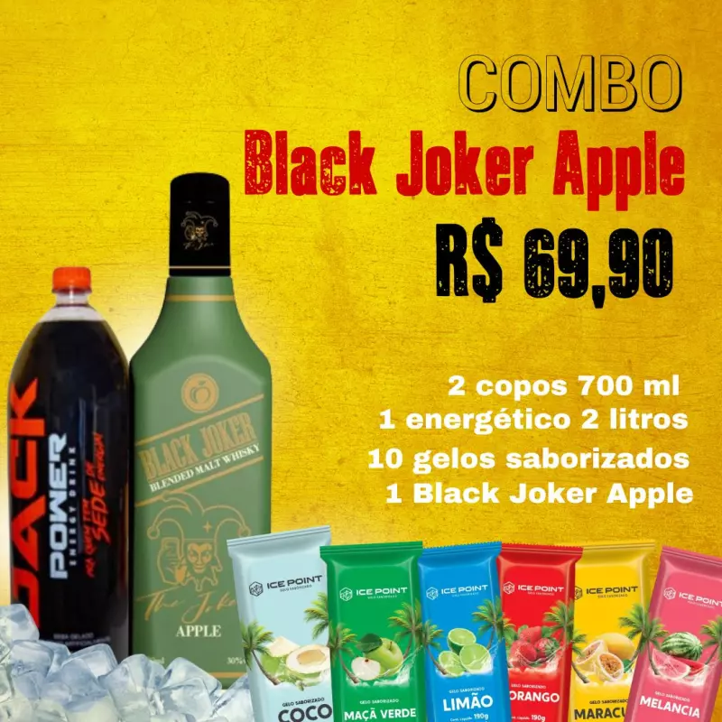 Combo -Whisky Black joker Maça Verde