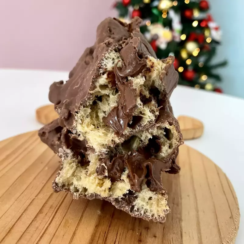 Fatia chocotone trufado Nutella