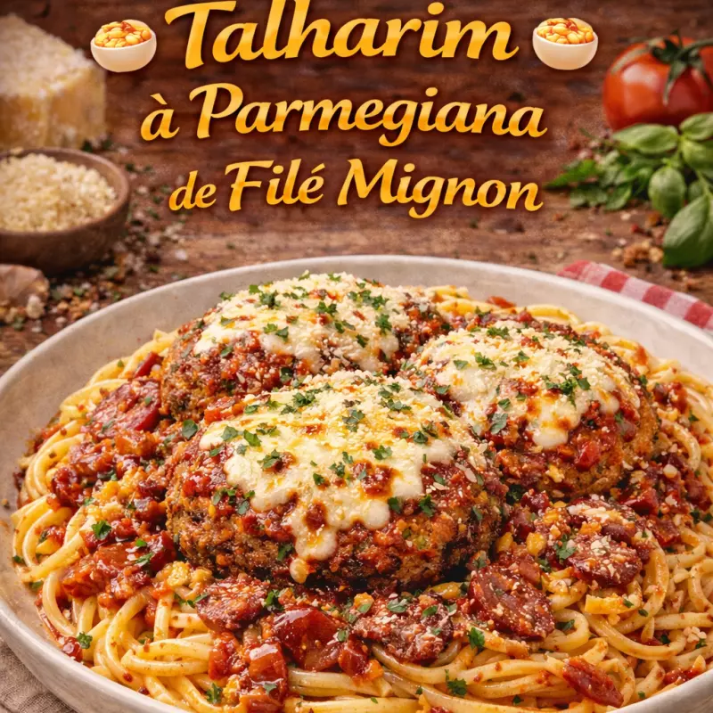 🍝Talharim à Parmegiana de Filé Mign