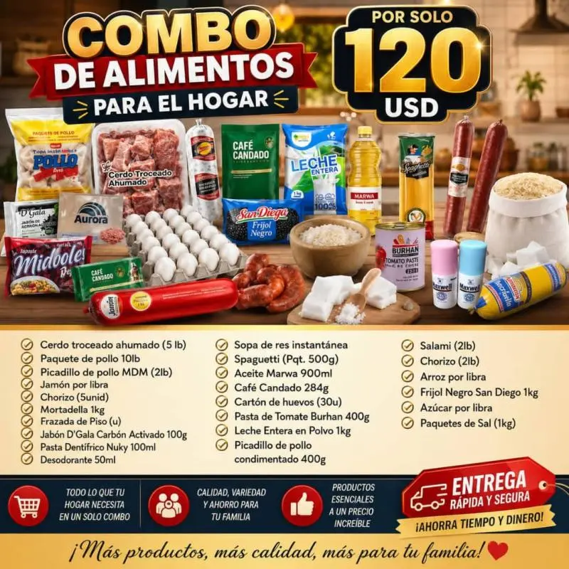 Combo de alimentos para el hogar