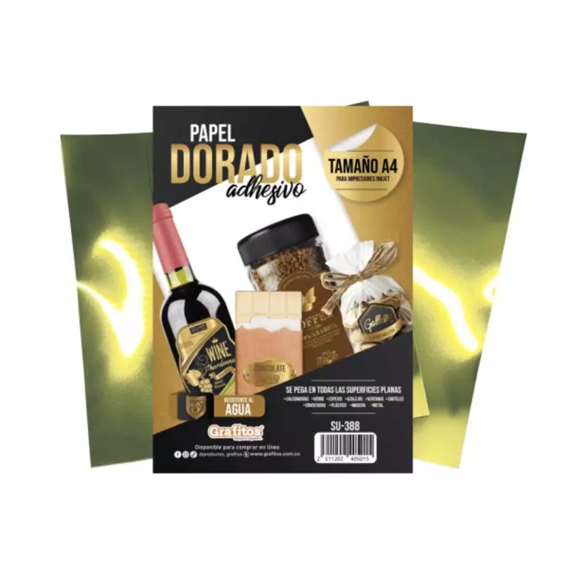 PAPEL DORADO ADHESIVO