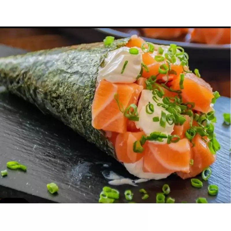 Temaki Salmão em cubo