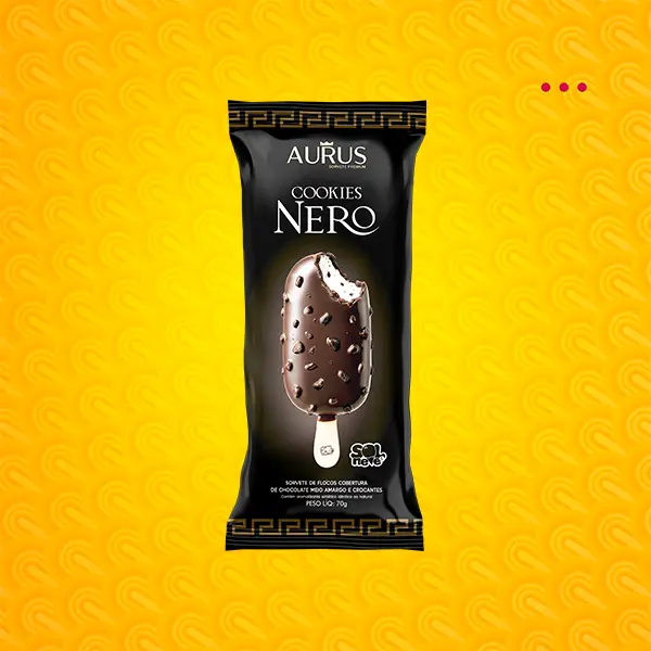 Picolé Aurus Cookies Nero