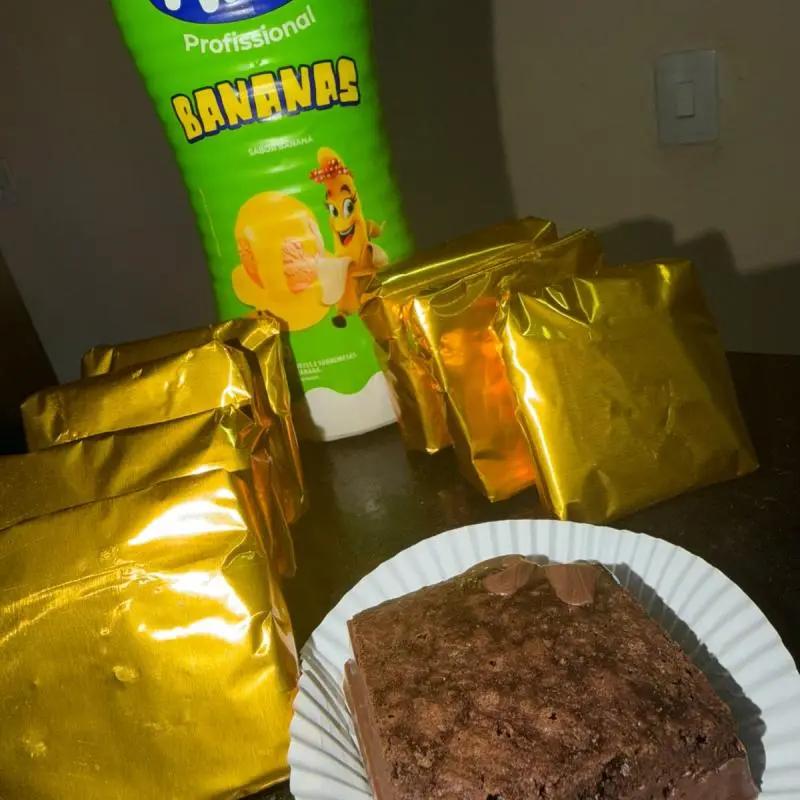 bombom de brownie fini de banana