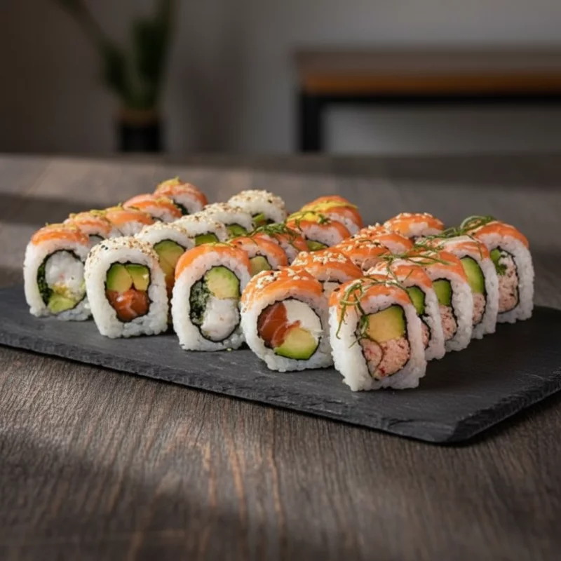 Arma tu roll : 2 pescados 2 verduras