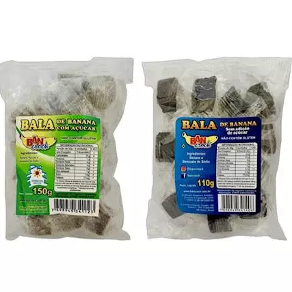 Bala de Banana 110g sem açúcar