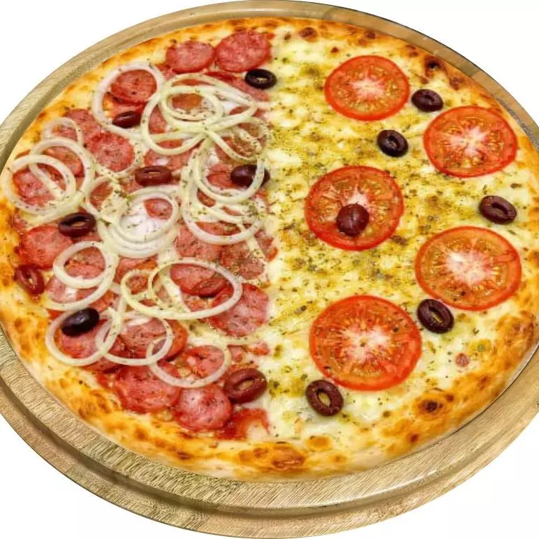 Pizza meio a meio grande