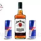 46 - COMBO JIM BEAM 1L