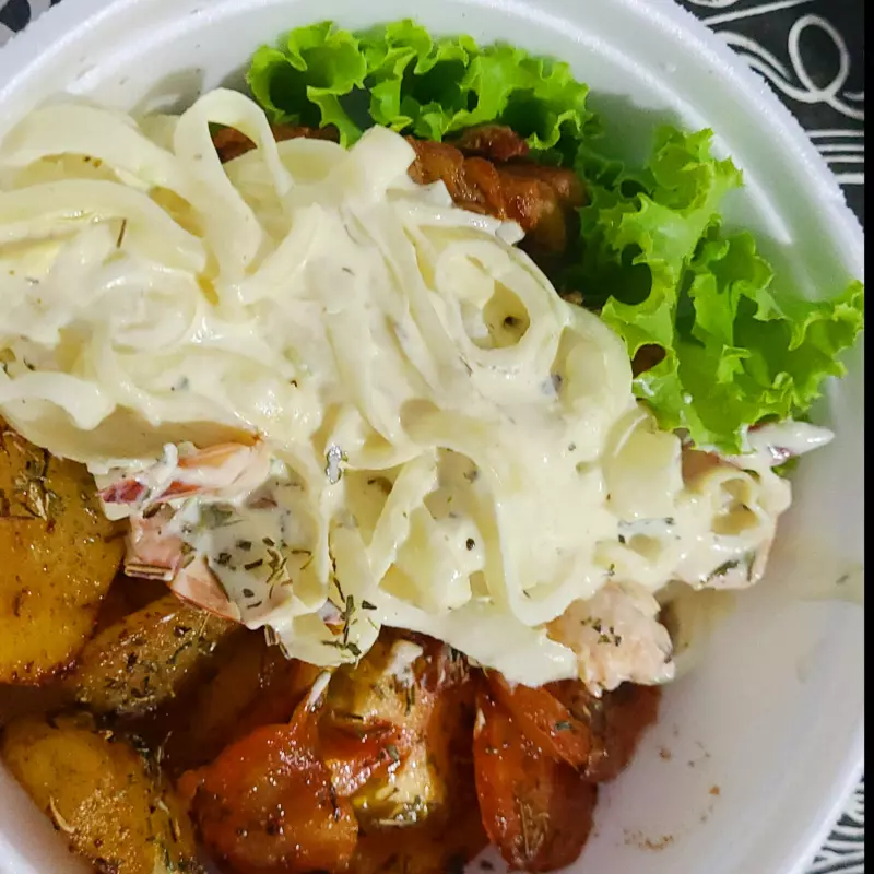 Filé de Peixe ao Creme de Cebola com