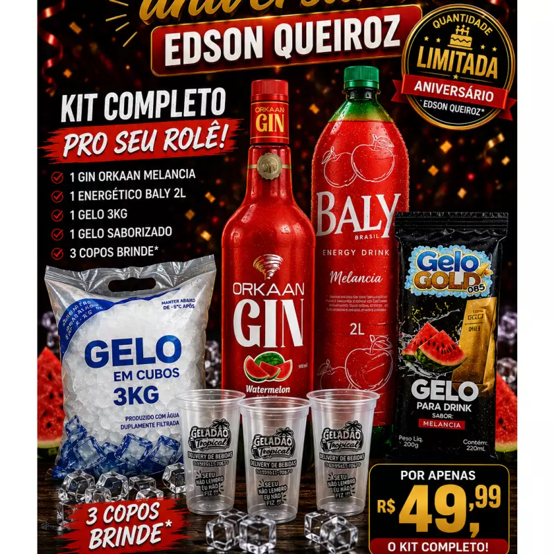 Kit Gin Orkaan Melancia Completo