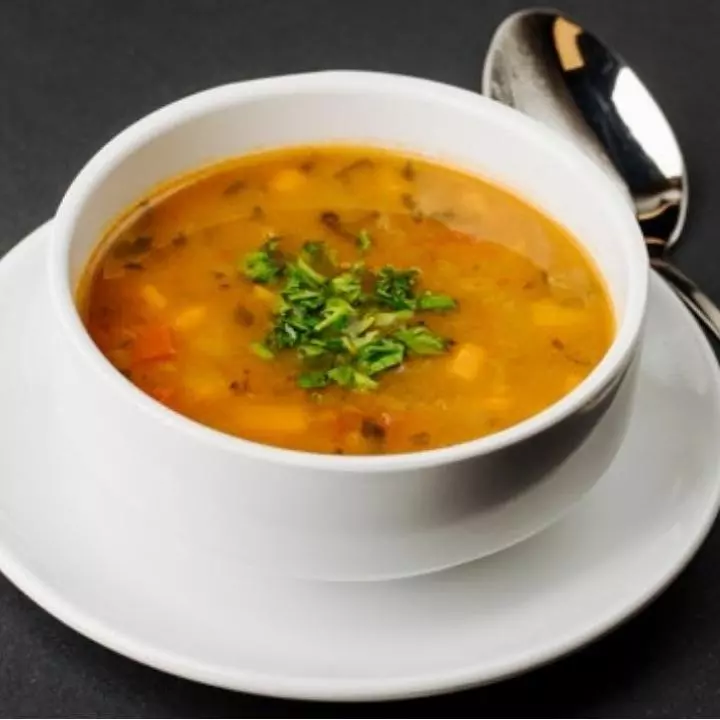 Caldo de Inhame e carne bovina