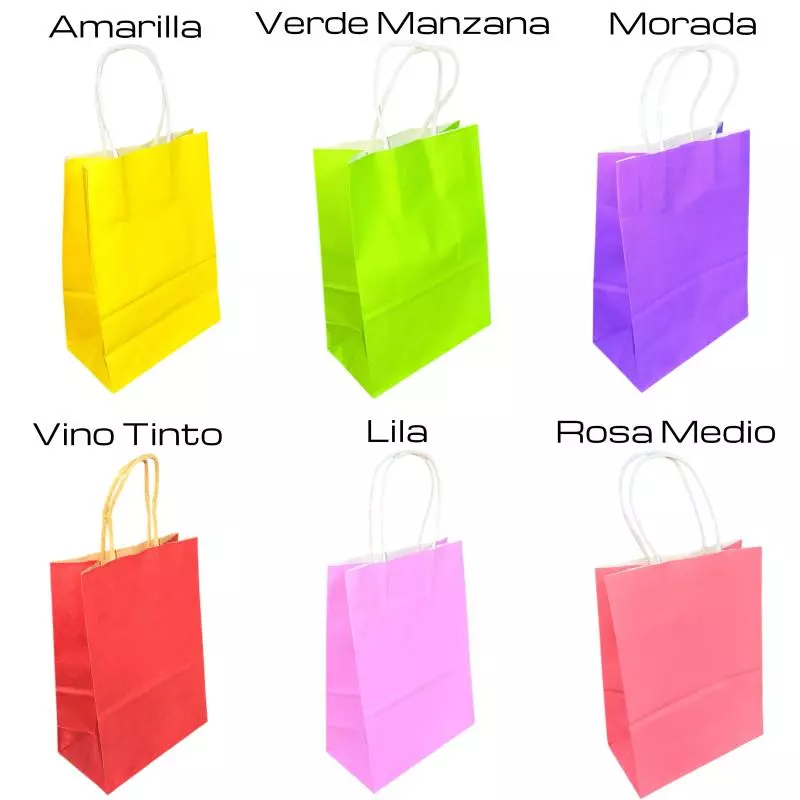 Bolsas de Papel Colores (15x21)