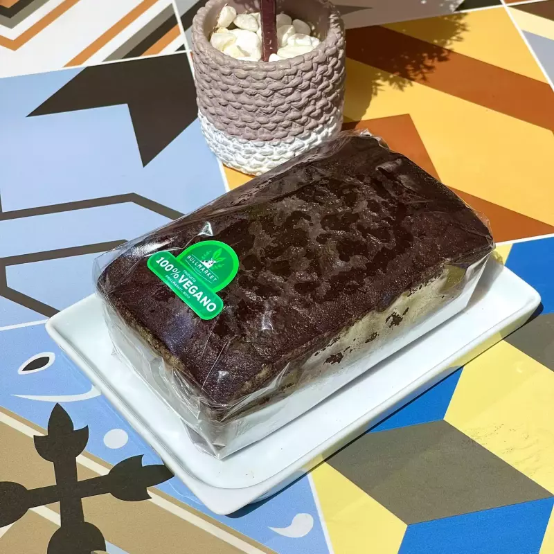 Ponqué de chocolate vegano