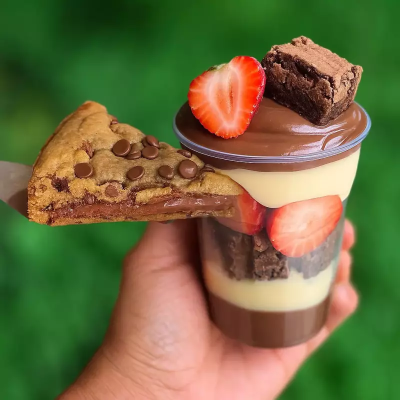 1 Fatia de Torta Cookie + 01 copo