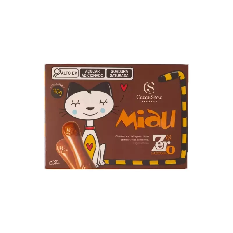 Tablete Miau Leite Zero Lactose 70g