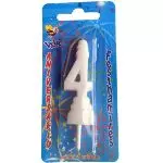 VB4 Vela aniversário branca c/10 Nº4