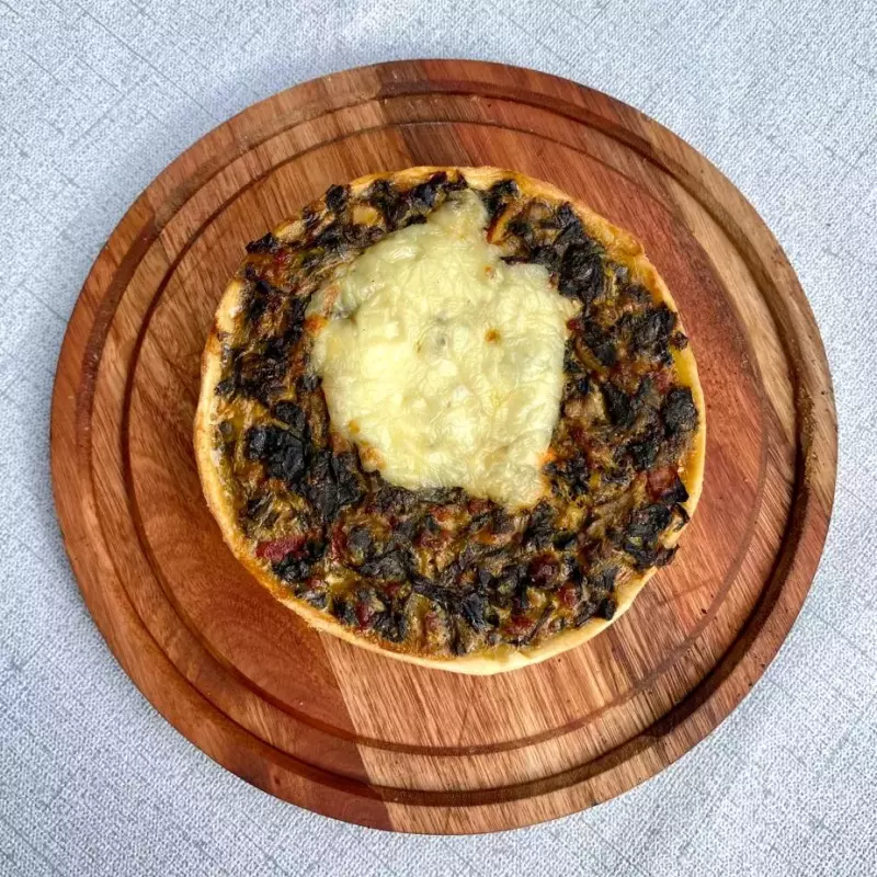 Tarta acelga y carne.