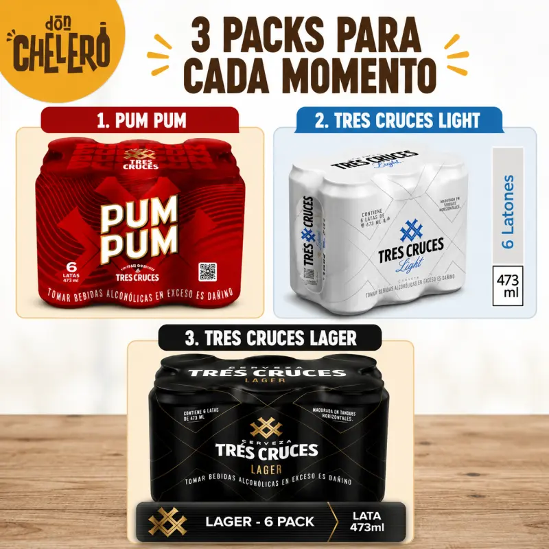 3 SIX TRES CRUCES LATA X 473 ML