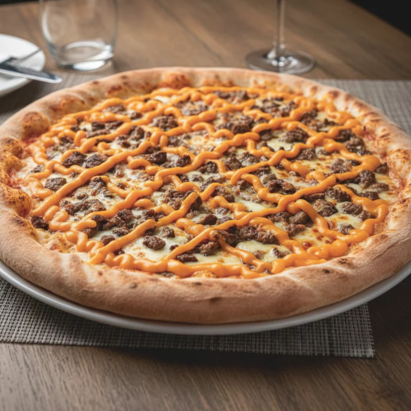Pizza Carne de Sol c/ Cheddar