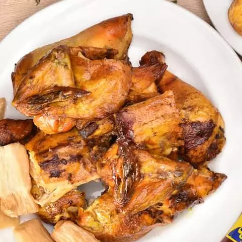 Medio pollo Asado al Carbón