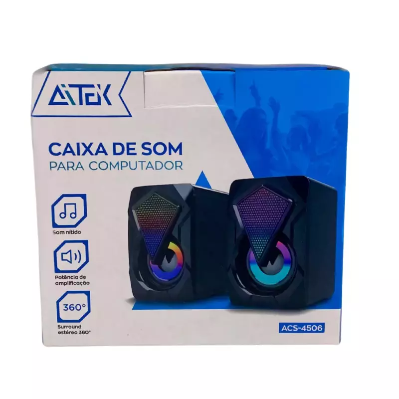 CAIXA DE SOM P/PC 6W RGB ACS-4506