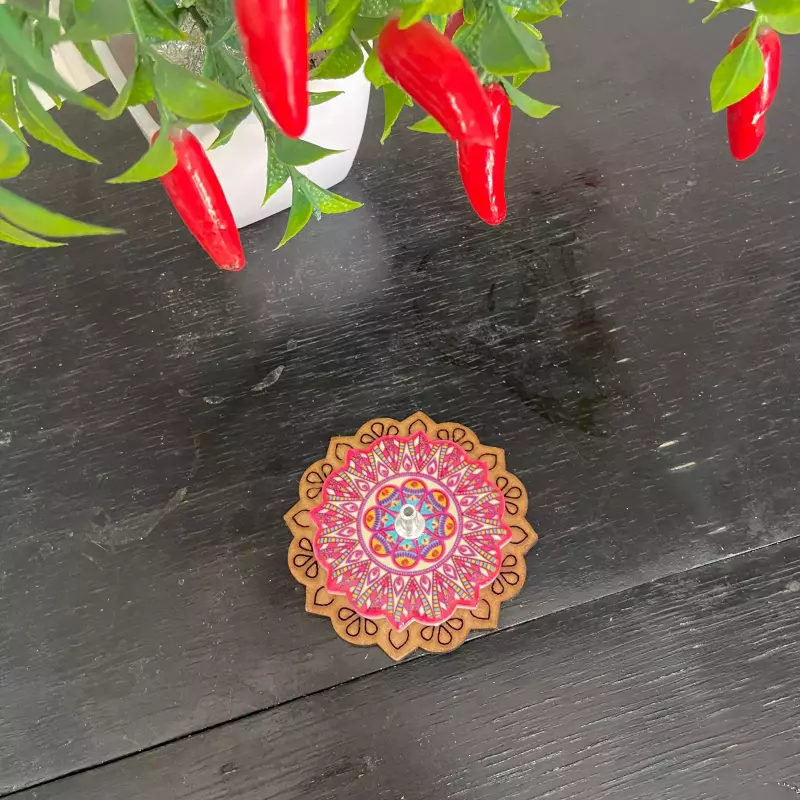 Incensario MDF Colorido Rosa