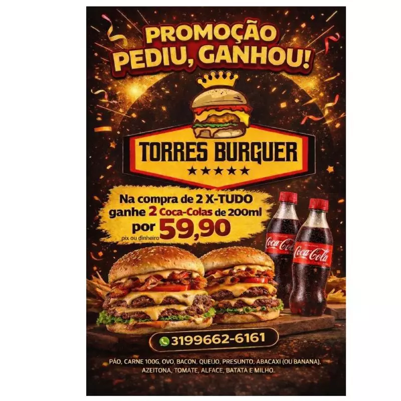 2 X TUDO + 2 Coca-Cola 200ml