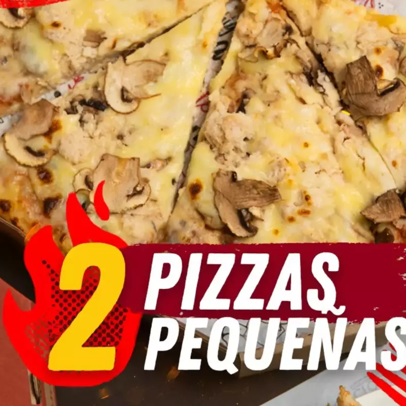 2  PIZZAS PEQUEÑAS