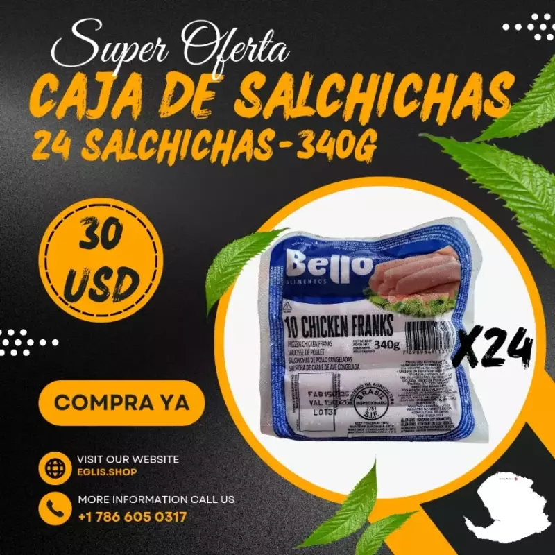 Caja de salchicha 24unid