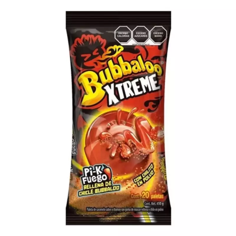 Bubbaloo xtreme pikfuego x 20 unidad