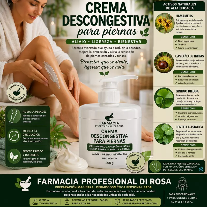 Crema descongestiva de piernas