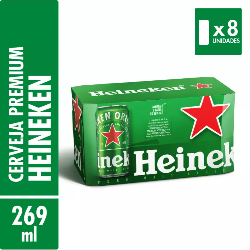 Heineken 269 ml - 8 unid.