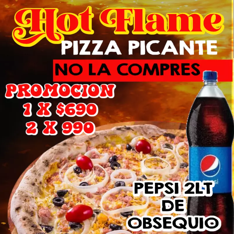 PIZZA HOT FLAME picante