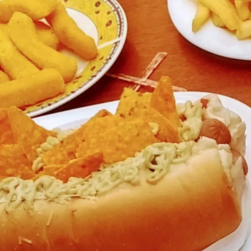 hot dog Doritos bacon cheddar