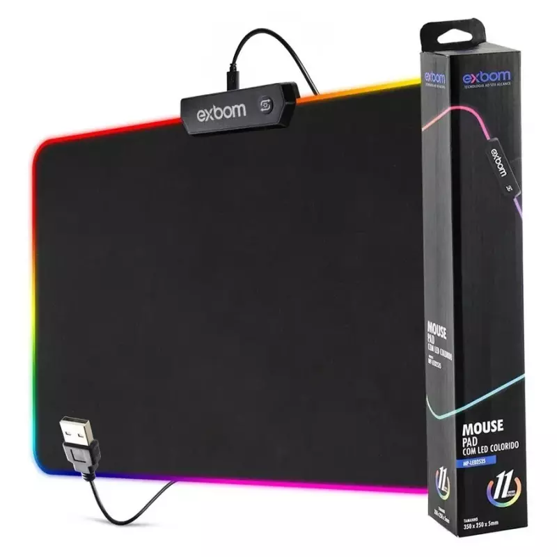 MOUSE PAD COM LED EXBOM MP-LED2535